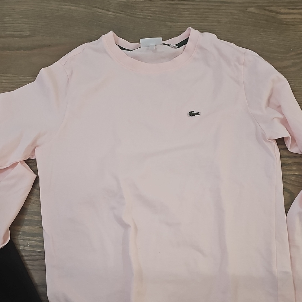 Lacoste Kids Light Pink Long Sleeve Tee
